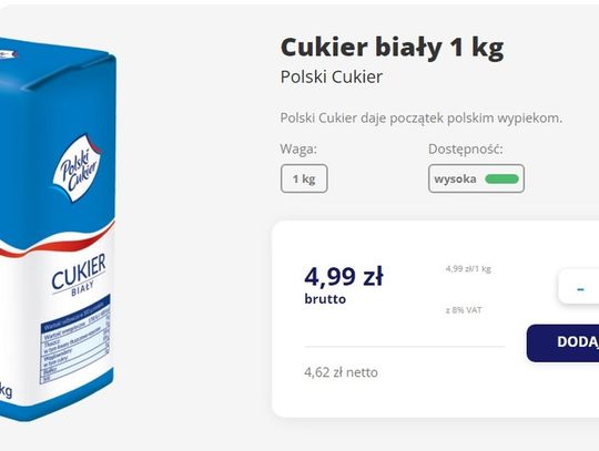 Cukier za 4,99 zł? Tak! I to prosto z państwowej spółki