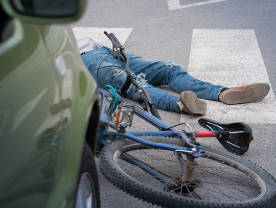 Potrącenie rowerzysty w Strzygach. Cyklista był pijany